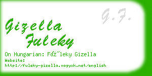 gizella fuleky business card